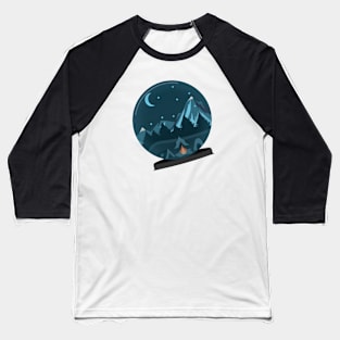 Tilted Camping Baseball T-Shirt